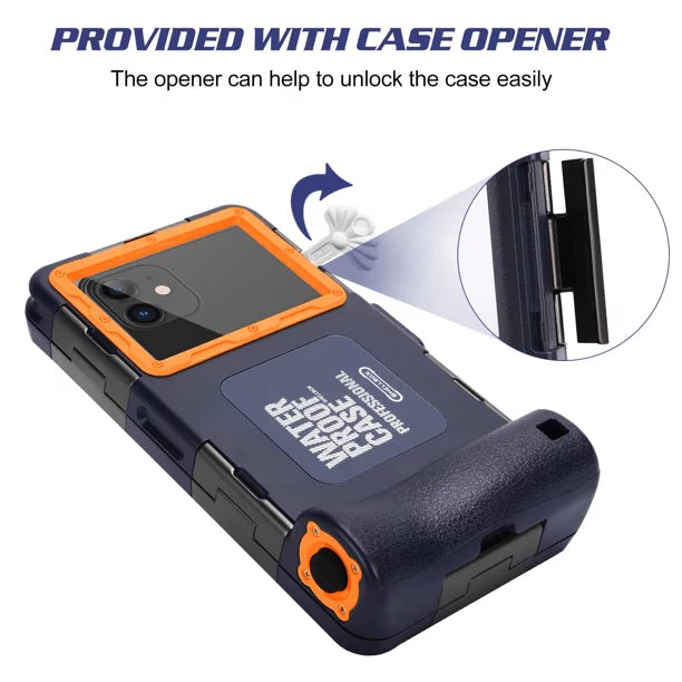 UrbanX Professional [15m/50ft] Swimming Diving Surfing Snorkeling Photo Video Waterproof Protective Case Underwater Housing for Oppo Reno4 SE And all Phones Up to 6.9 Inch LCD with Lanyard