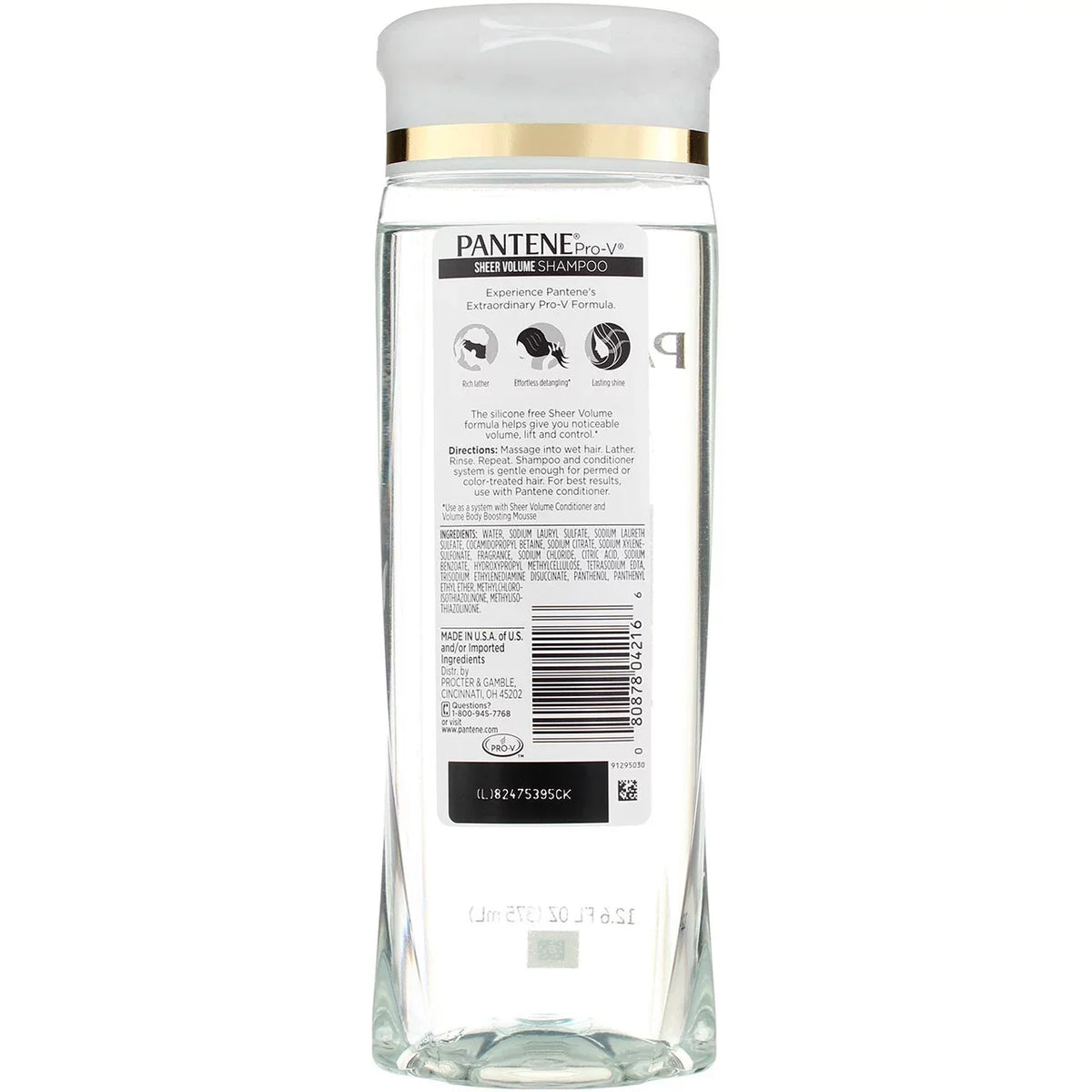 Pantene Pro-V Sheer Volume Thick, Full Body Shampoo 12.6 oz (Pack of 2)
