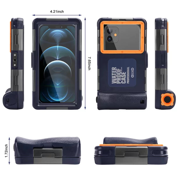 UrbanX Professional [15m/50ft] Swimming Diving Surfing Snorkeling Photo Video Waterproof Protective Case Underwater Housing for  Mi 9 And all Phones Up to 6.9 Inch LCD with Lanyard