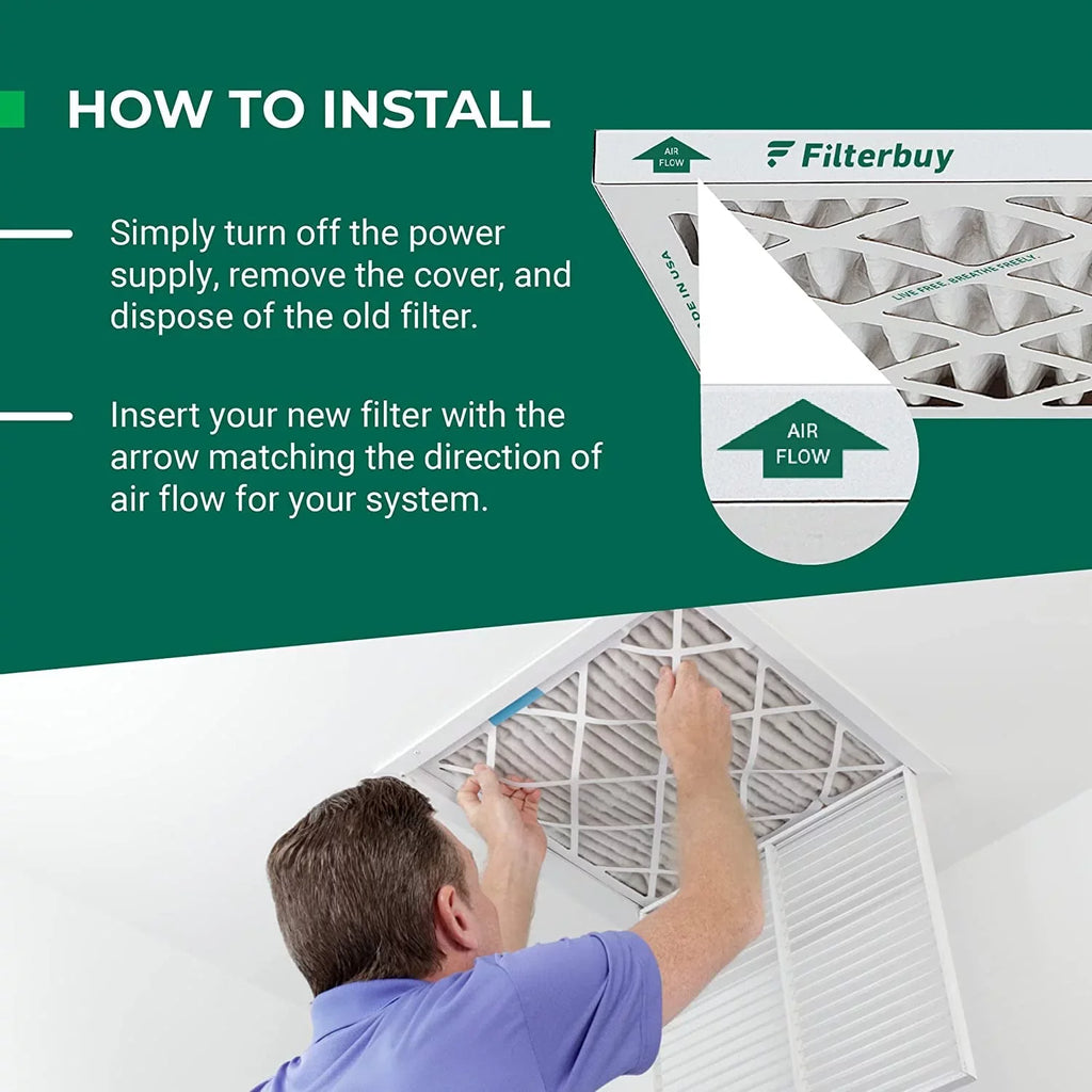 Filterbuy 14x28x1 MERV 11 Pleated HVAC AC Furnace Air Filters (4-Pack)