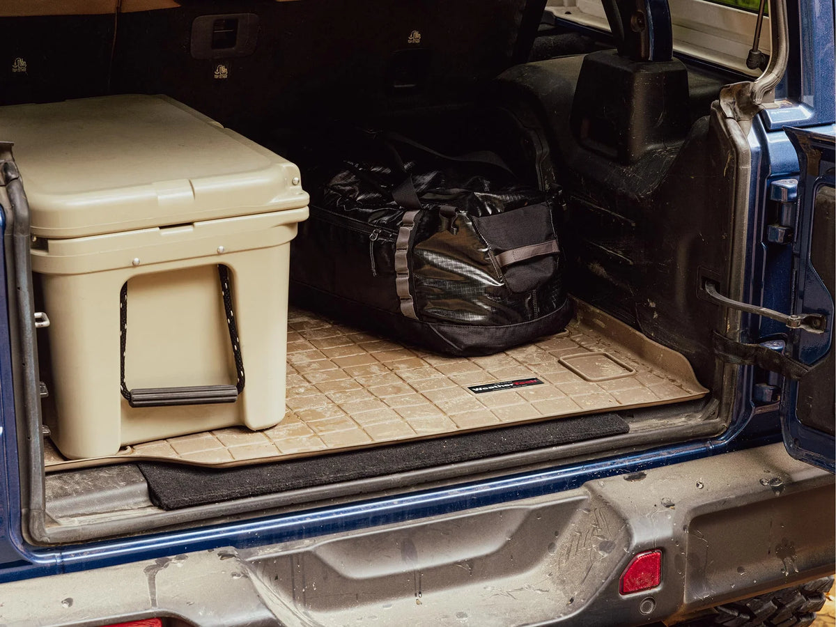 WeatherTech Cargo Trunk Liner with Bumper Protector suitable with 2017-2022 Honda CR-V - Cargo Tray In Highest Position With Bumper Protector, Tan