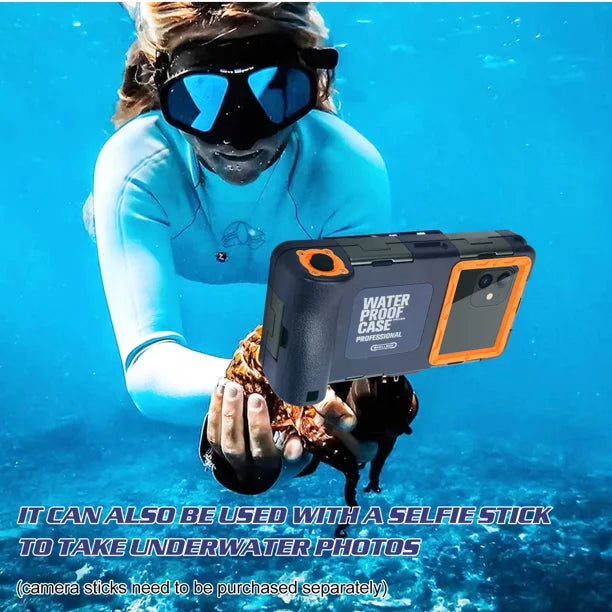 UrbanX Professional [15m/50ft] Swimming Diving Surfing Snorkeling Photo Video Waterproof Protective Case Underwater Housing for Allview X4 Soul Mini And all Phones Up to 6.9 Inch LCD with Lanyard
